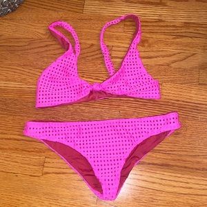 ACACIA swimwear small pink bikini top & bottom